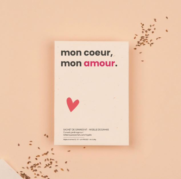 Sachet de graines - Mon coeur, mon amour