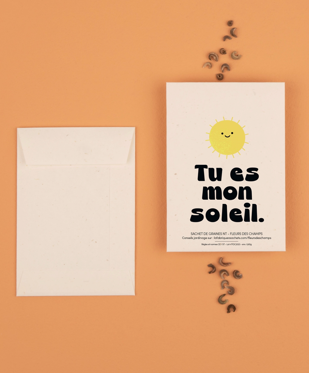 Sachet de graines - Tu es mon soleil