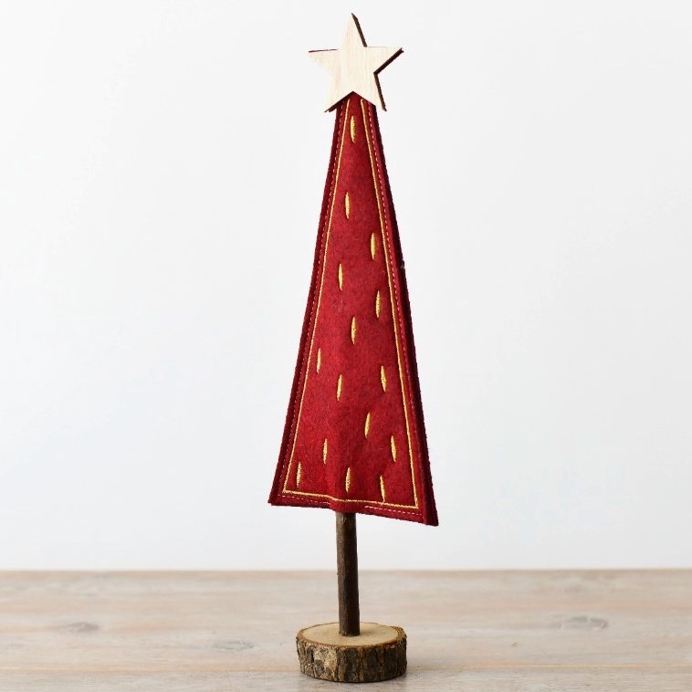 Grand sapin en feutrine - Rouge