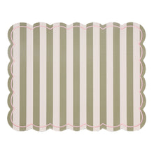 Set de table Roméo - Rayures kaki