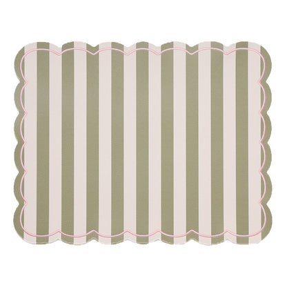 Set de table Roméo - Rayures kaki