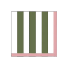 20 serviettes en papier - Rayures Vertes et Blanches