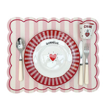 Set de table Roméo - Rayures rose
