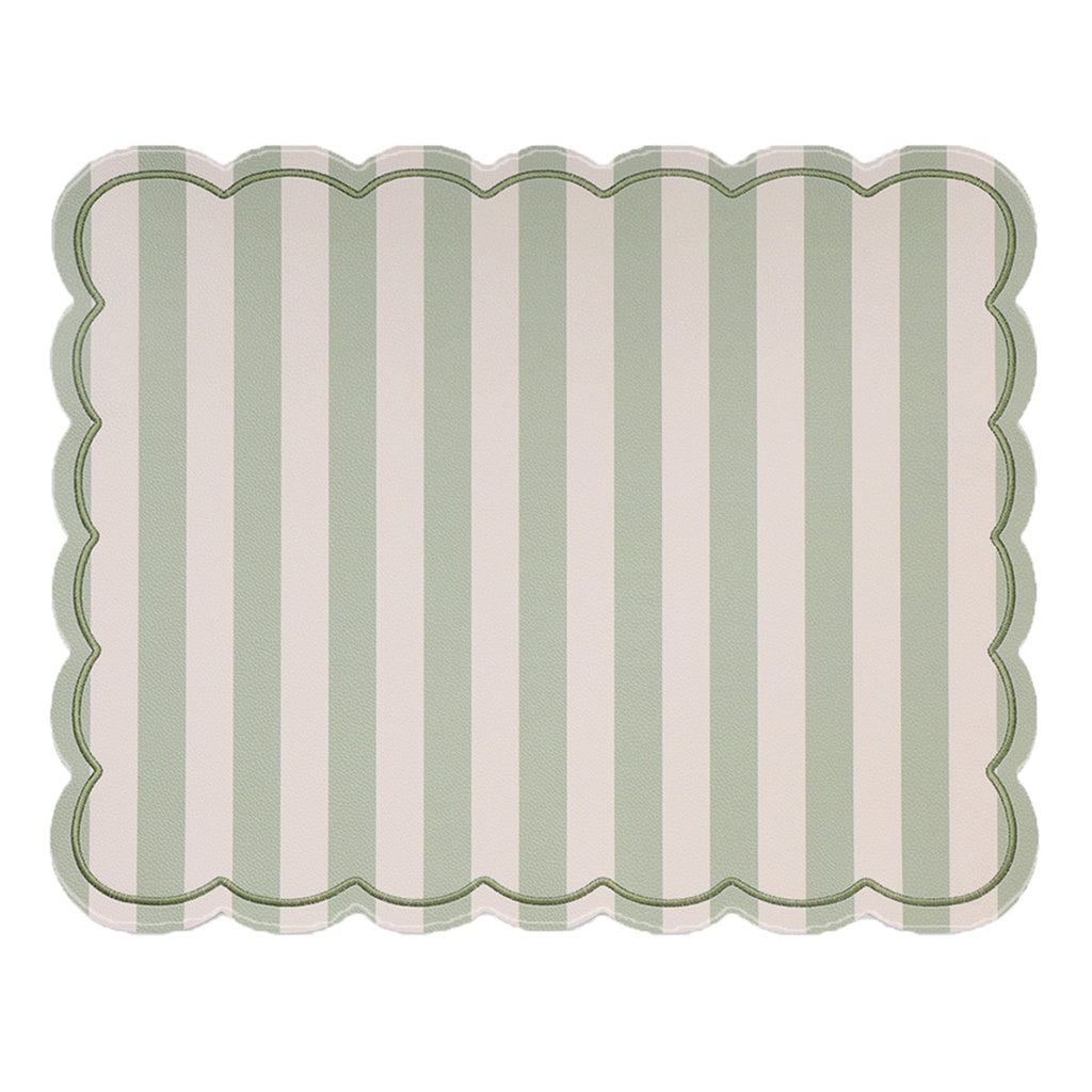 Set de table Roméo - Rayures matcha