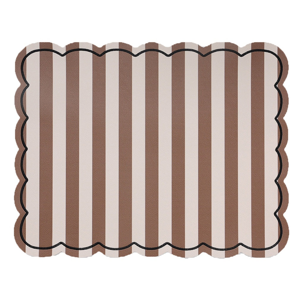 Set de table Roméo - Rayures marron