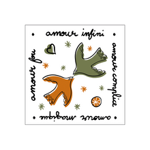 20 serviettes en papier - Colombes amour infini