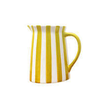 Pichet rayé jaune et blanc-MM
