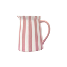 Pichet rayé rose et blanc-MM