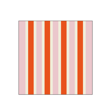20 serviettes en papier - rayures rose et orange