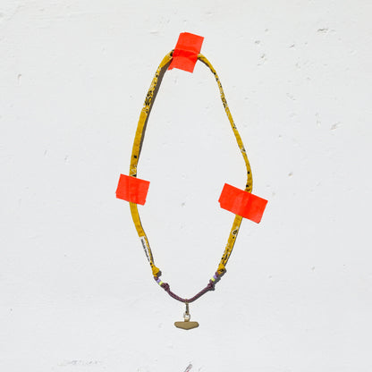 Cordon de téléphone bandana - Jaune moutarde