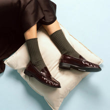 Chaussettes côtelées 36/40 - Kaki