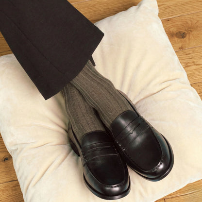 Chaussettes côtelées 41/46 - Kaki