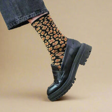 Chaussettes pailletées 36/40 - Leopard Amber