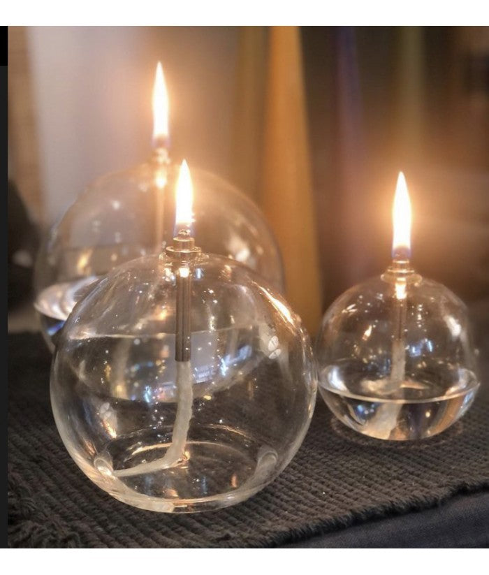 Lampe à huile sphère lisse - S