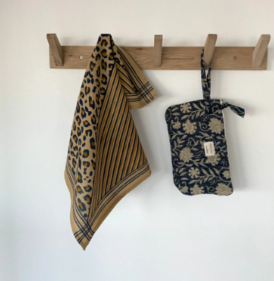 Petit foulard - Léopard camel