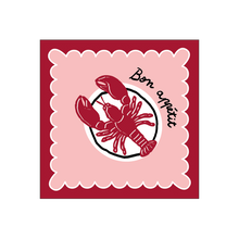 lot de 20 serviettes en papier homard rouge 