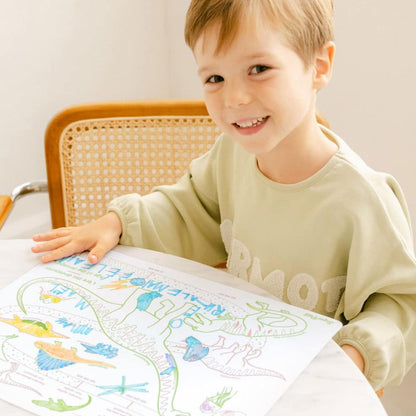 Coloriage éducatif en silicone – L’ère des dinosaures – SuperPetit