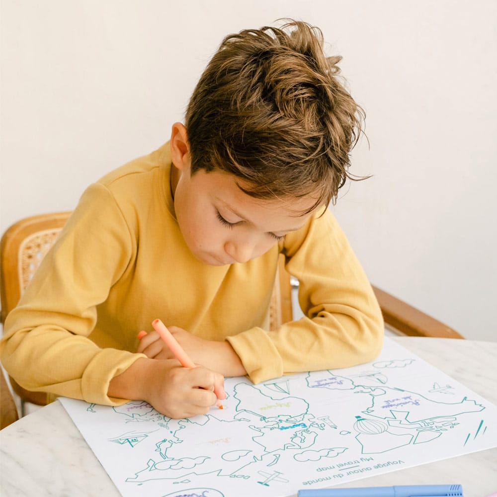 Coloriage éducatif en silicone – Mon premier planisphère – SuperPetit