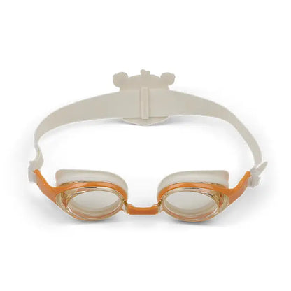 lunettes de piscine enfant beige leo swim essentials
