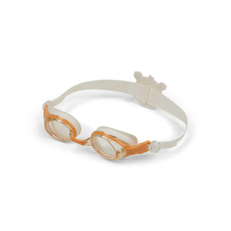 lunettes de piscine enfant beige leo swim essentials