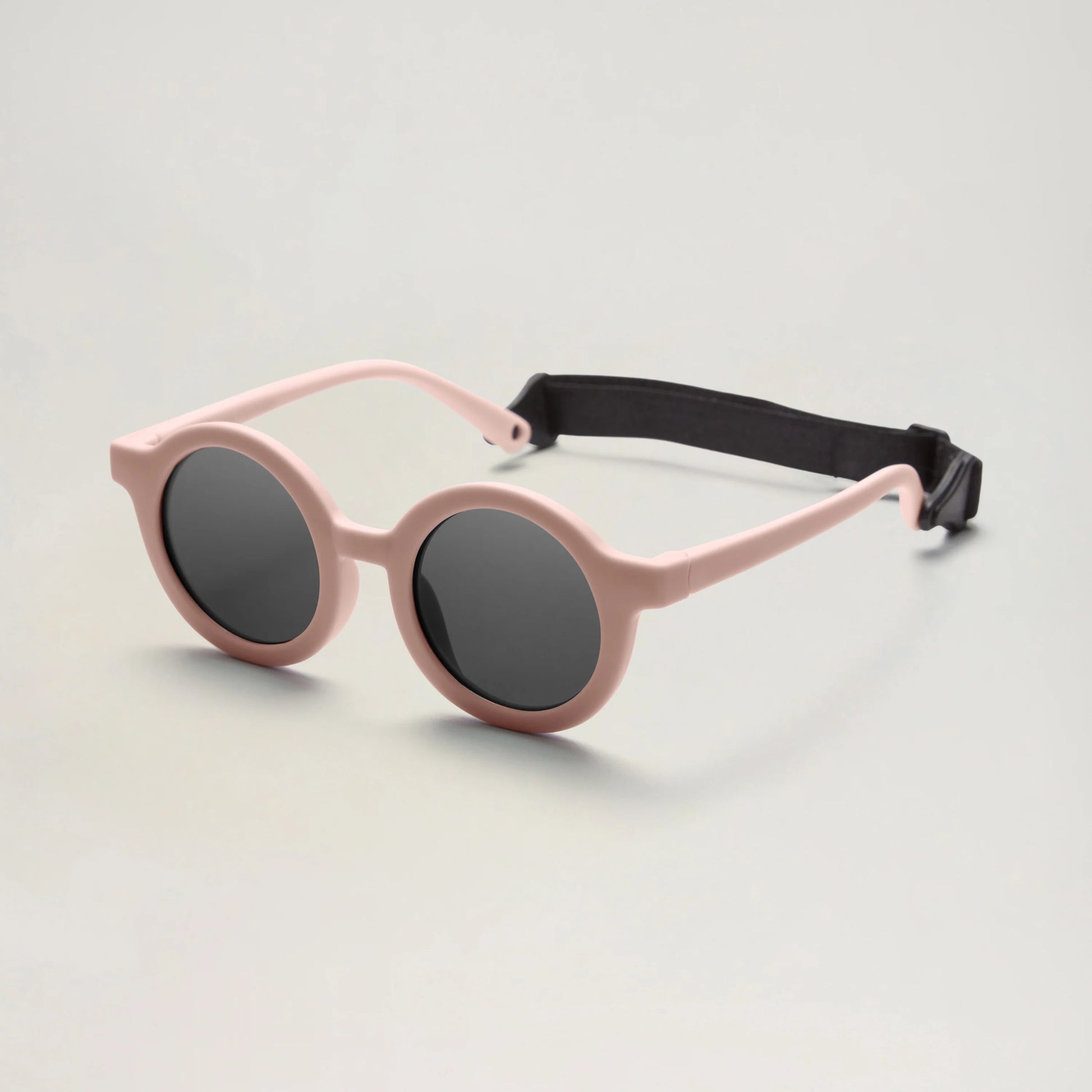 lunettes de soleil bébé pliable ronde rose babymocs