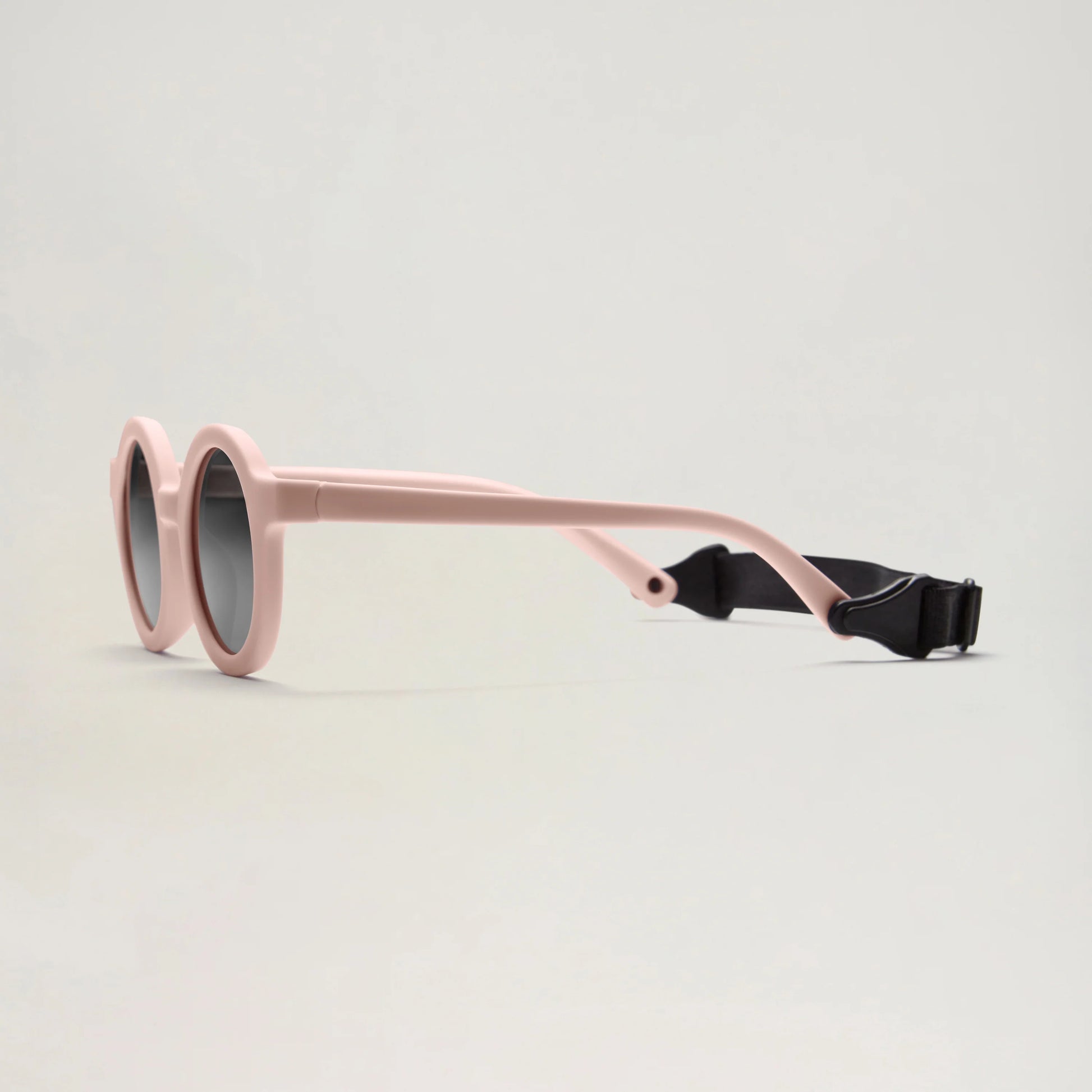 lunettes de soleil bébé pliable ronde rose babymocs