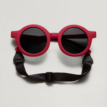 lunettes de soleil bébé pliables ronde rouge babymocs