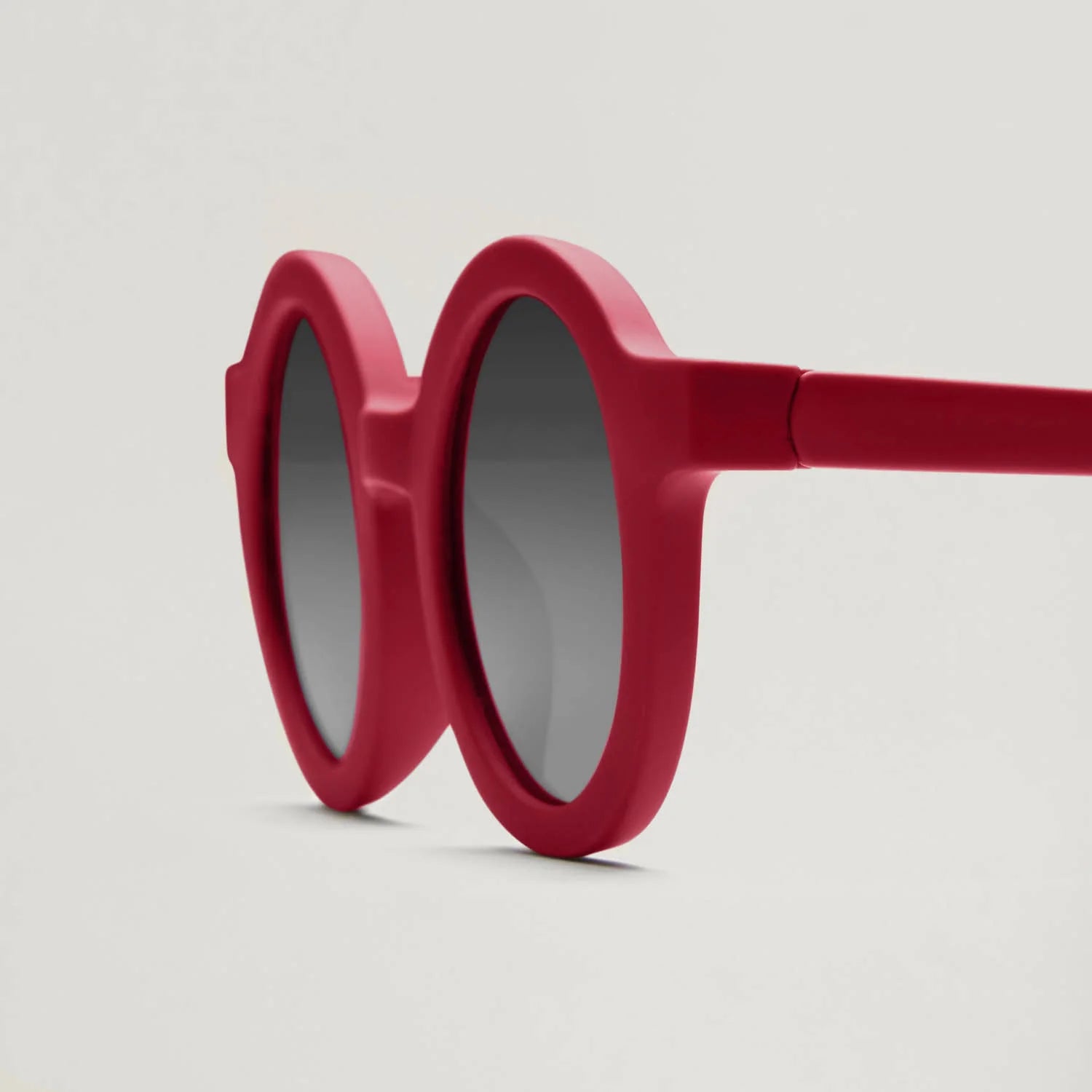 lunettes de soleil bébé pliables ronde rouge babymocs