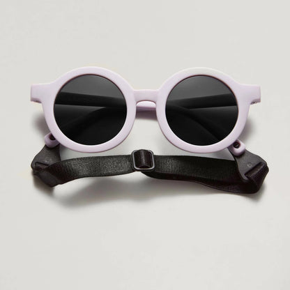 lunettes de soleil babymocs pliables lilas ronde