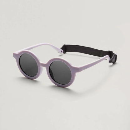 lunettes de soleil babymocs pliables lilas ronde