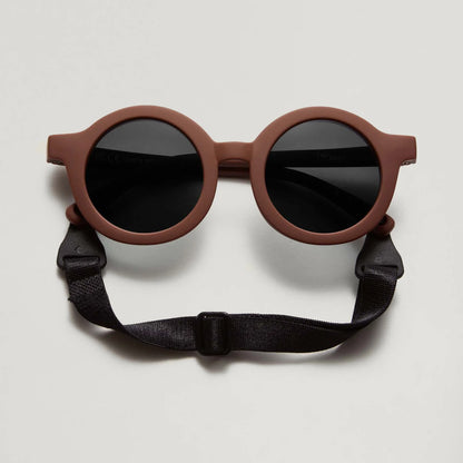 lunettes rondes bébé pliable marron babymocs