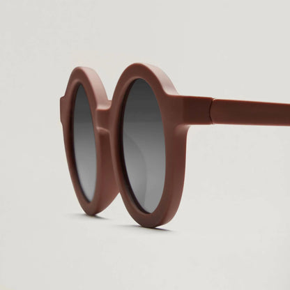 lunettes rondes bébé pliable marron babymocs