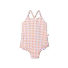 maillot de bain vichy orange 86 92 cm swim essentials