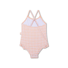 maillot de bain vichy orange 86 92 cm swim essentials