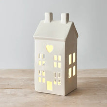 Photophore - Maison cheminée + bougie LED