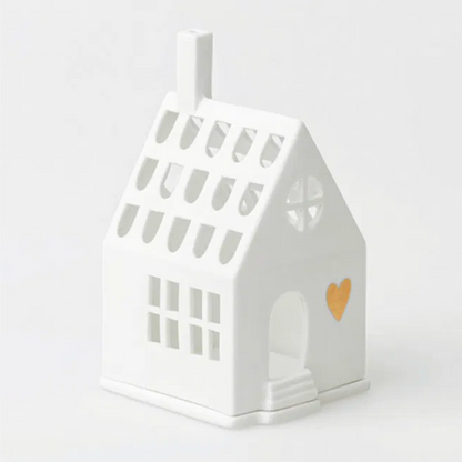 Photophore maison "Home is where the heart is" - Porcelaine