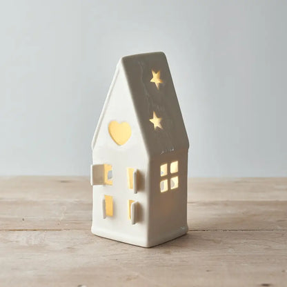 Photophore - Maison Volets Coeur GM + bougie