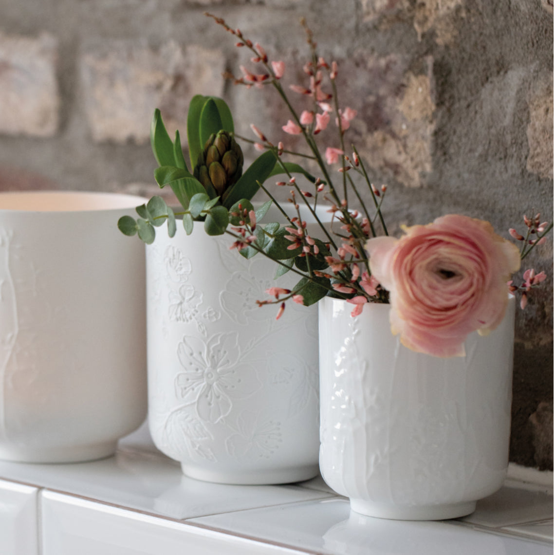 Photophore - Poésie fleurs