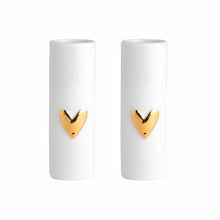 Vases coeur doré - set de 2