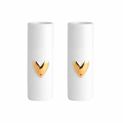 Vases coeur doré - set de 2
