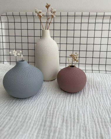 Petit vase perle - bleu