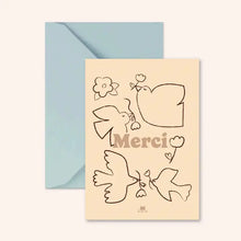 mini carte beige merci colombes ma petite vie