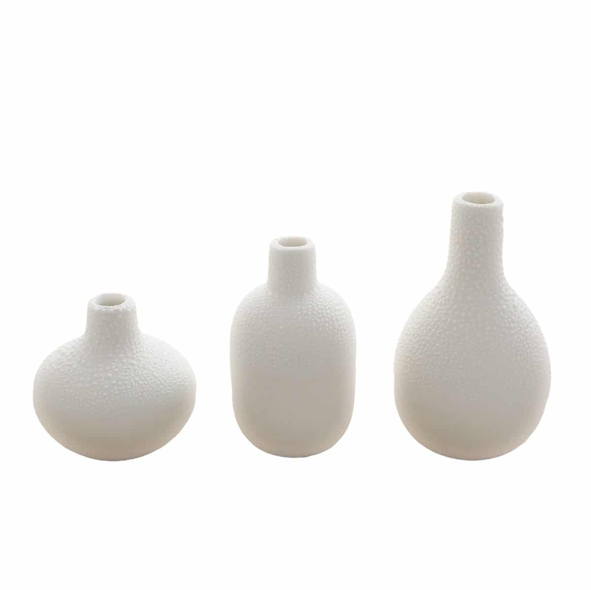 Set de 3 mini vases - blanc