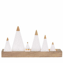 Bougeoir sur socle bois - Montagnes