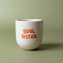 mug blanc soul sister orange