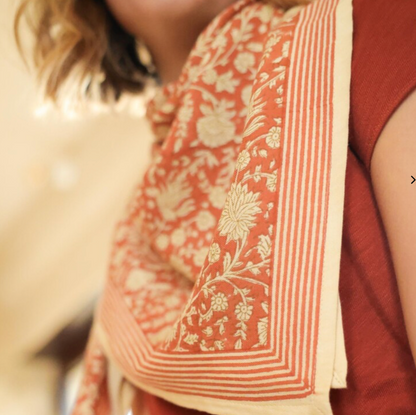 Foulard - Anjali orange brulée