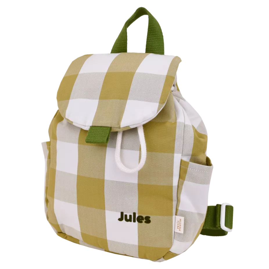 paco-le-sac-a-dos-a-carreaux ocre