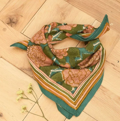 Petit foulard - Georgia bleu crépuscule