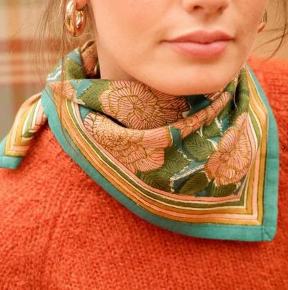 Petit foulard - Georgia bleu crépuscule