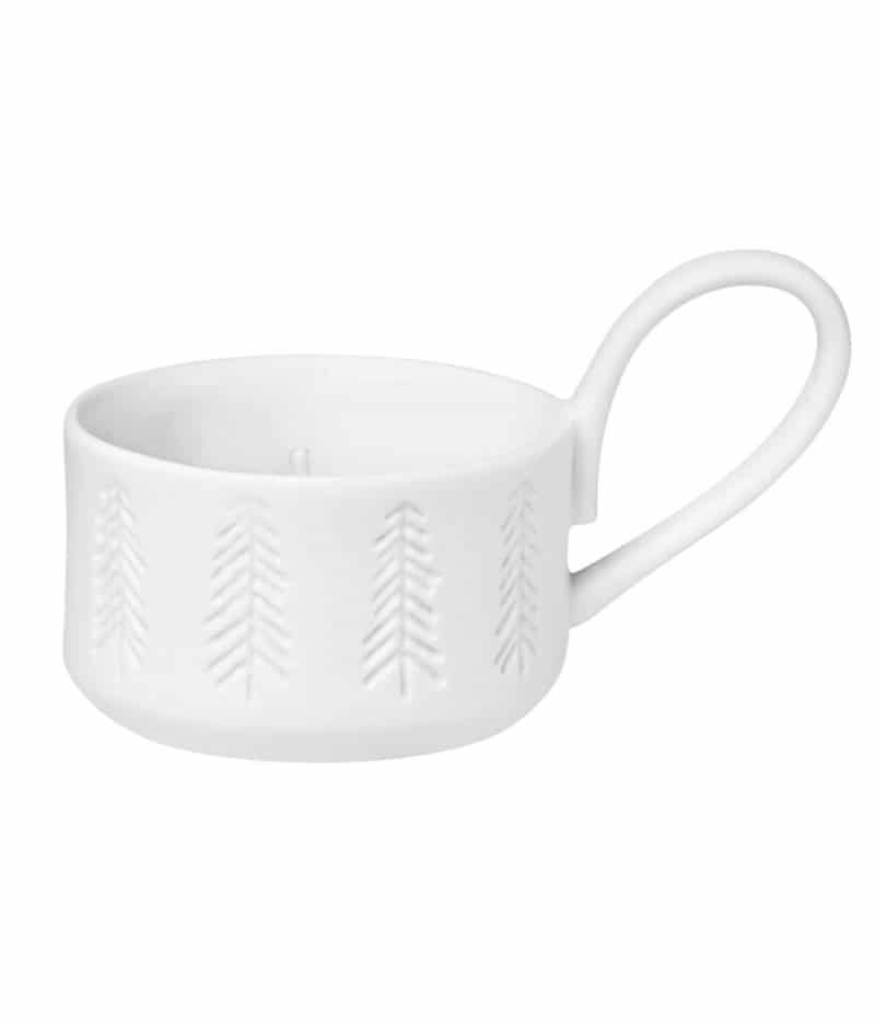Petit bougeoir tasse - Sapins